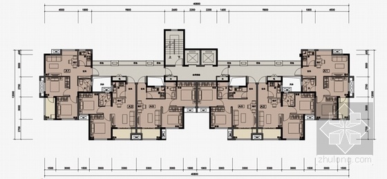 [福建]现代风格高层住宅小区规划设计方案文本-现代风格高层住宅小区规划效果图