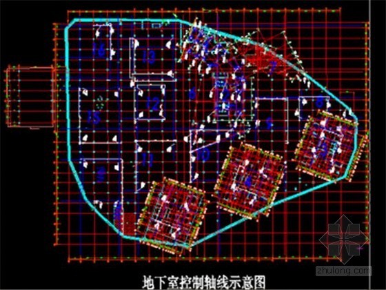 超高层综合楼施工技术质量管理总结PPT（附图丰富 104页）-结构轴线控制网 