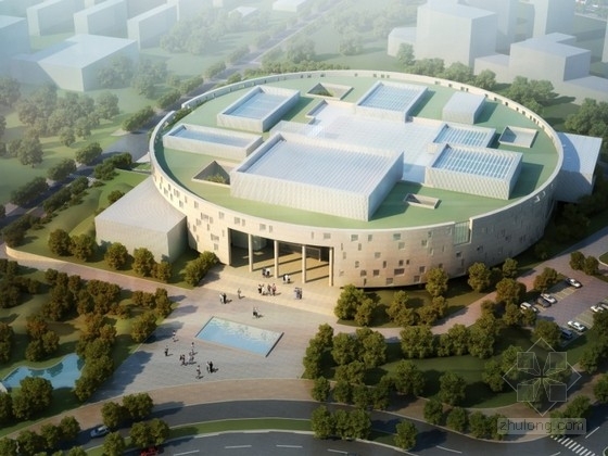 框架图书馆建筑设计图纸资料下载-[吉林]某图书馆建筑设计方案文本（3份方案）