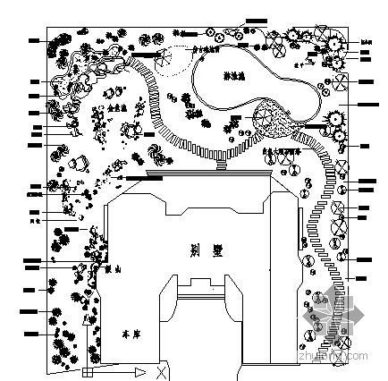 学校景观绿化平面图资料下载-广东别墅绿化景观平面图