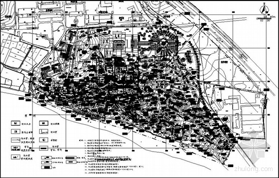 园林园路标准图集资料下载-某休闲文化园给排水规划图