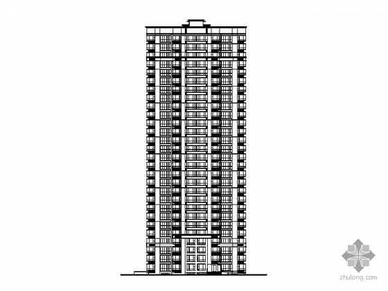 18层高层两梯四户平面图资料下载-[舟山]某两栋二十八层一梯四住宅楼建筑施工图