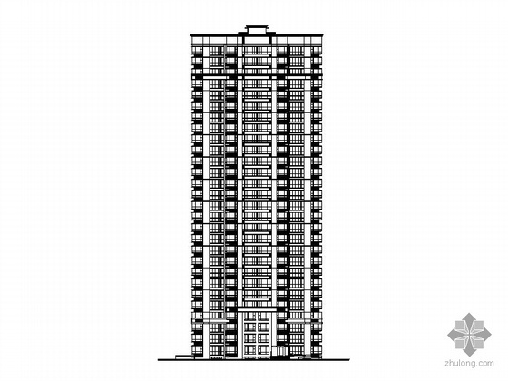 两梯四户楼梯平面图资料下载-[舟山]某两栋二十八层一梯四住宅楼建筑施工图