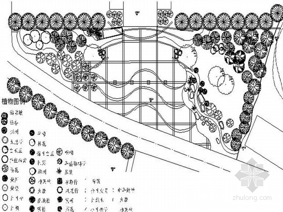 景观配置CAD资料下载-某地入口广场绿化配置景观设计施工图