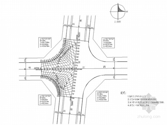 双向四车道城市道路多项工程施工图(标线 交叉口 涵洞)