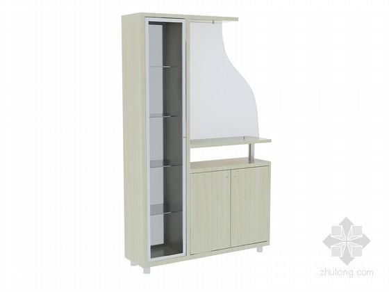 现代隔断su资料下载-现代隔断柜子3D模型下载