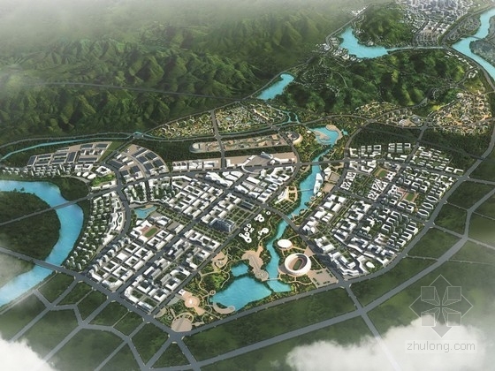 宜居城市资料下载-[广东]客家文化生态宜居旅游城市新区规划设计方案