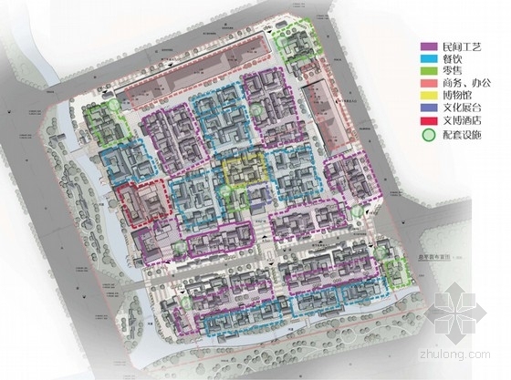 [广东]中式传统风格文化院街规划设计方案文本（知名建筑公司）-中式传统风格文化院街分析图 