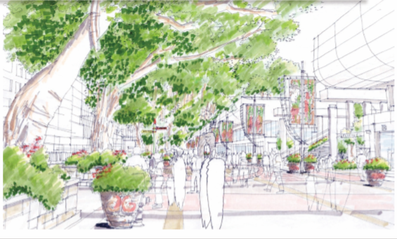 [香港]尖沙咀道路改造计划文本（文化，便利）-尖沙咀地区街道设计改造概念示意