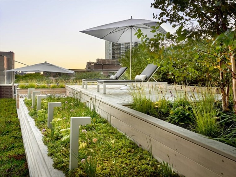 屋顶餐厅花园CAD资料下载-美国的屋顶花园景观
