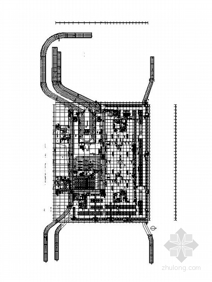 [广西]两层框架结构市级地下交通枢纽建筑施工图-两层框架结构市级地下交通枢纽建筑首层平面图 