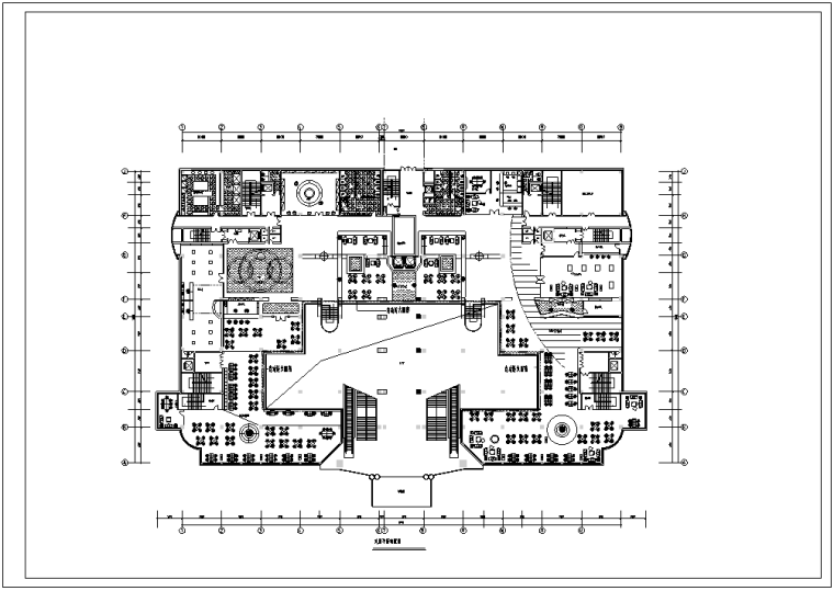 [北京]某假日广场酒店超全建筑CAD施工图-[北京]某假日广场建筑图纸夹层平面图