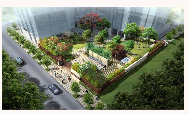 现代庭院照明资料下载-[广东]珠江都荟庭院景观方案设计