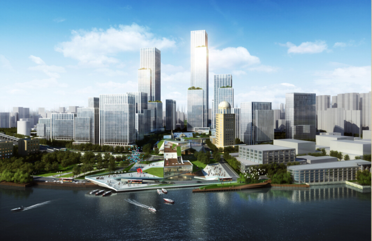 市民办公大楼施工图资料下载-[上海]超高层城市总体商业概念规划方案文本（含3套及施工图）