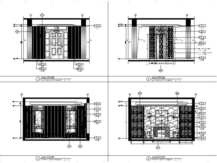 [山东]新中式别墅设计施工图（含效果图）-[山东]新中式别墅设计立面图