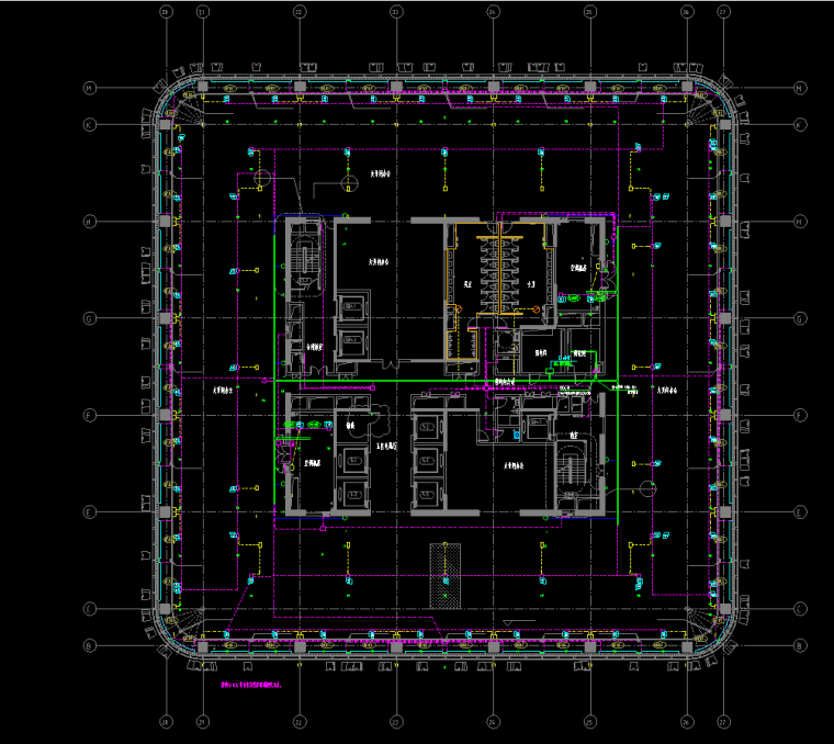 [地标建筑]上海前滩中心超高层办公楼图纸（建筑、结构、机电）-塔冠ba系统图