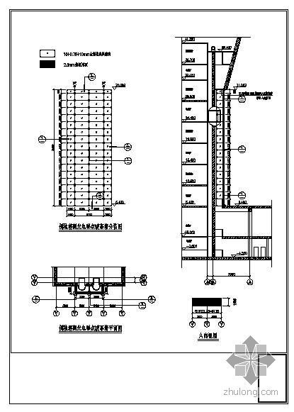 电梯钢构图资料下载-某倒椎塔观光电梯点玻幕墙钢构图纸