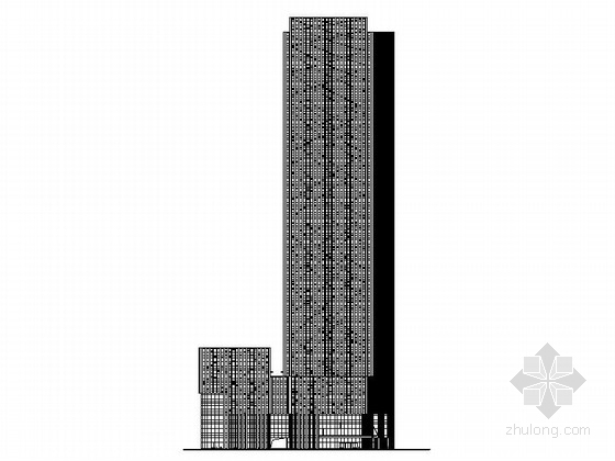 酒店公寓办公综合资料下载-[天津]某三十七层办公综合体建筑施工图（169.1米）