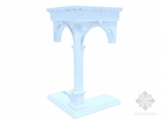 盘龙柱3d模型下载资料下载-欧式罗马柱3D模型下载