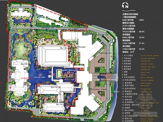 酒店布局CAD资料下载-[江苏]现代江南园林韵味“岛居”式星级花园酒店景观方案及文本（附CAD底图）