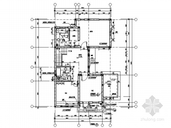 [上海]欧式风格3层联排别墅建筑施工图（多个户型）-欧式风格3层联排别墅各层平面图