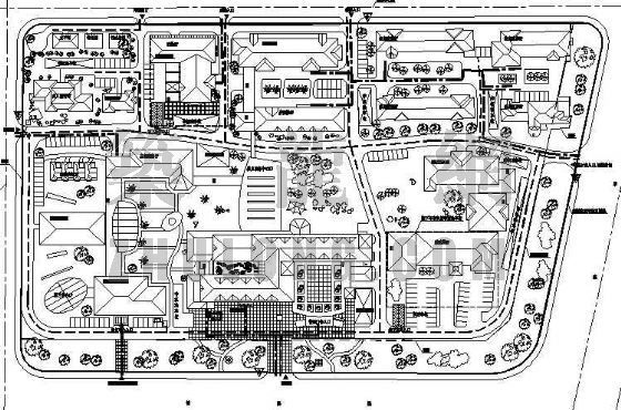 机场交通中心建筑资料下载-某卫生中心交通流线平面