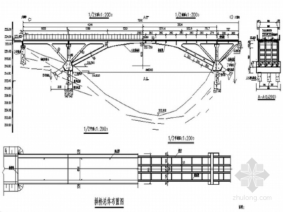 钢筋混凝土板拱的设计计算资料下载-单孔净跨50米现浇钢筋混凝土板刚架拱桥施工图11张