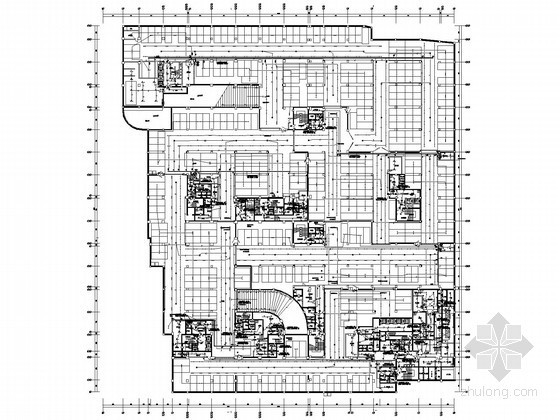 大型城市综合体项目全套电气施工图纸178张（高层办公楼、商业裙房、地下室）-地下二层平面图