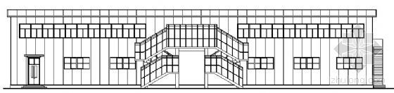 食堂钢结构建筑图纸资料下载-某二层食堂钢结构建筑方案图