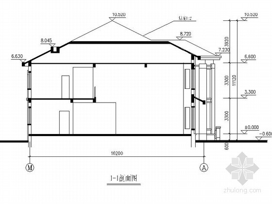 某二层欧式豪华双拼别墅建筑扩初图- 