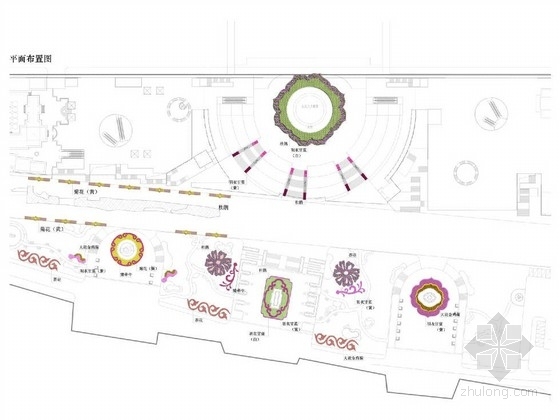 西安茶城广场景观设计资料下载-[西安]旅游景点花卉景观设计方案