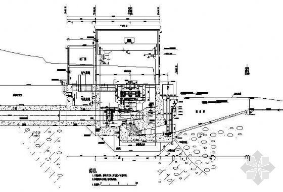 水电站钢结构厂房施工资料下载-某水电站厂房结构布置图