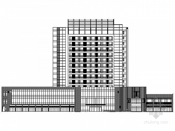 公寓酒店建筑施工图资料下载-[浙江]某十四层酒店式公寓建筑施工图