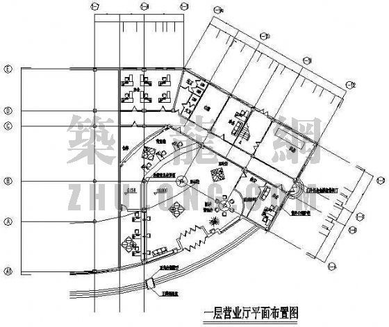 营业厅装饰装修效果图资料下载-电信营业厅装饰施工图