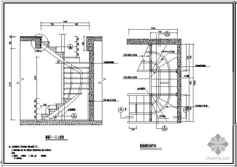 钢楼梯结构节点构造详图资料下载-某复式钢楼梯结构节点构造详图