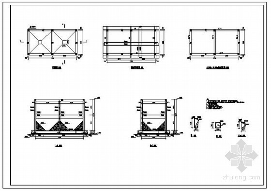 污泥池结构设计图纸dwg资料下载-某污泥浓缩池结构设计图