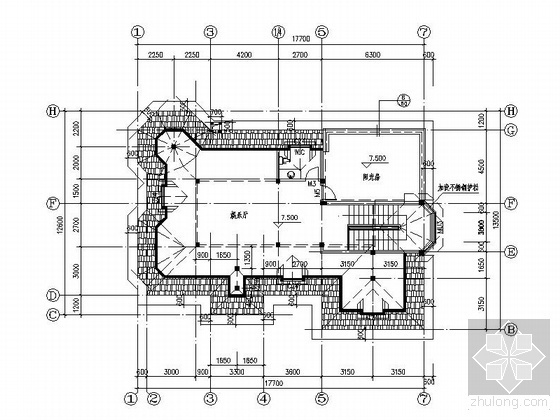 某二层别墅建筑施工套图（含效果图）-图6