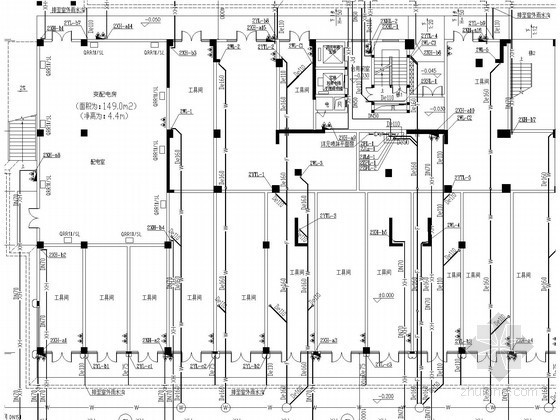 广东商住楼混凝土施工方案资料下载-[广东]高层商住楼给排水消防施工图（气体灭火系统）