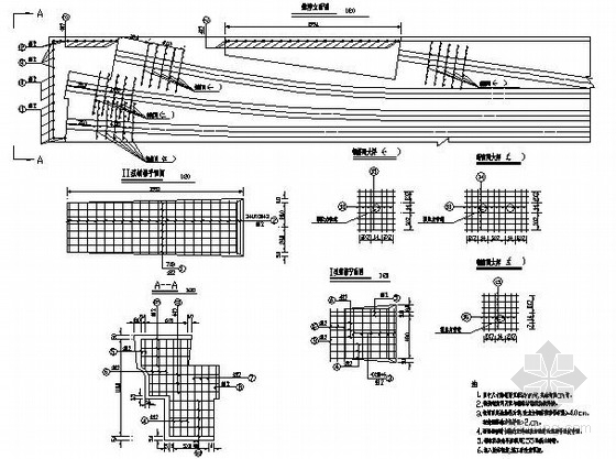 [黑龙江]76米长预应力钢筋混凝土连续箱梁桥施工图64张-锚槽钢筋构造图 