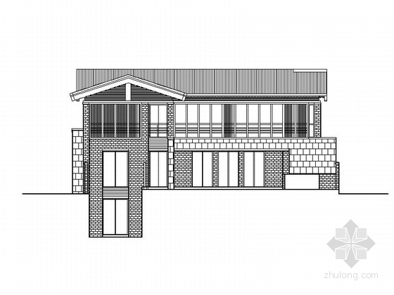 二层联排别墅CAD资料下载-[威海]某二层联排别墅施工图（含效果图）