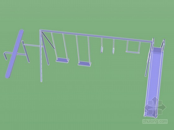 室内su模型健身器械资料下载-户外娱乐健身器械sketchup模型