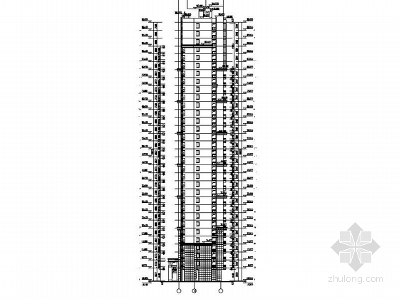 [福建]高层住宅小区规划设计施工图（含290余页图纸 效果图）-高层住宅小区规划设计立面图