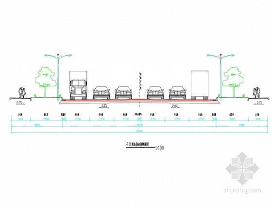 su车道栏杆资料下载-[重庆]双向六车道城市主干道道路工程施工图设计78张