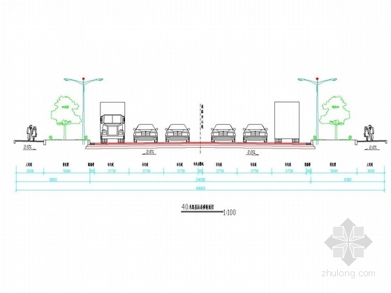 城市主干道城市设计资料下载-[重庆]双向六车道城市主干道道路工程施工图设计78张