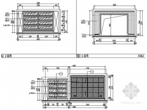 [上海]某新古典欧式三层别墅样板间室内施工图（含效果）-图7