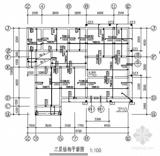 别墅砌体结构图纸资料下载-三层砌体结构别墅建筑结构施工图（坡屋面）