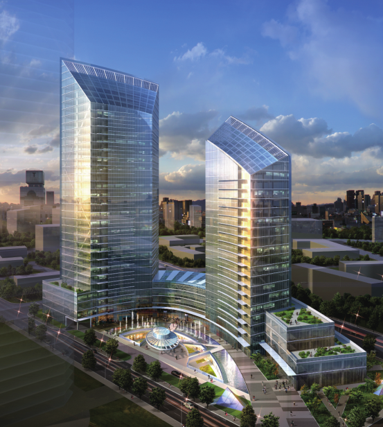 [北京]绿地集团超高层办公商务中心规划设计（含模型、CAD文件）-效果图