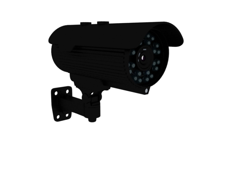 夜视监控摄像头安装资料下载-监控摄像头3D模型下载