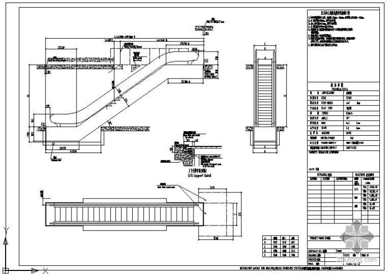 扶梯装修节点资料下载-某标准扶梯（STAR 35°单梯）节点构造详图