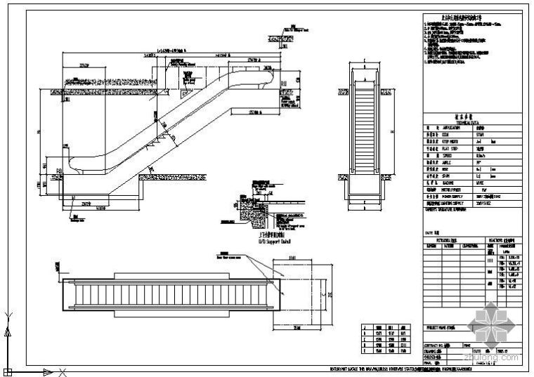 自动手扶梯节点资料下载-某标准扶梯（STAR 35°单梯）节点构造详图
